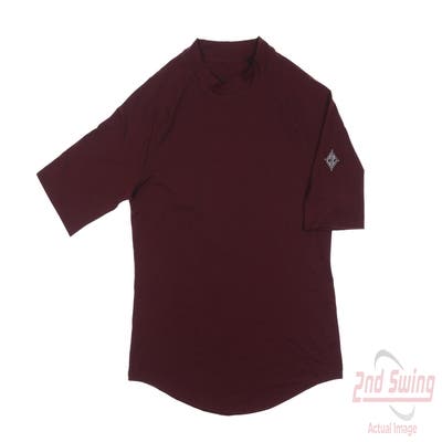 New W/ Logo Womens Greyson Polo Medium M Maroon MSRP $124