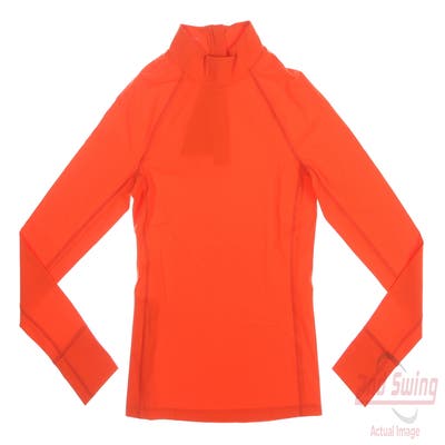 New Womens Greyson Soleil Long Sleeve Mock Neck Small S Orange MSRP $138