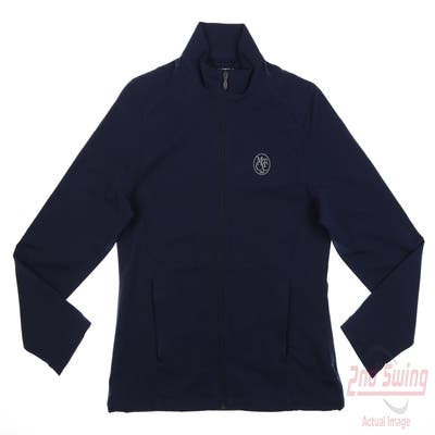 New W/ Logo Womens Greg Norman Golf Jacket Medium M Navy Blue MSRP $80