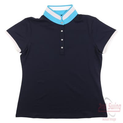 New Womens Cutter & Buck Golf Polo Small S Navy Blue MSRP $70