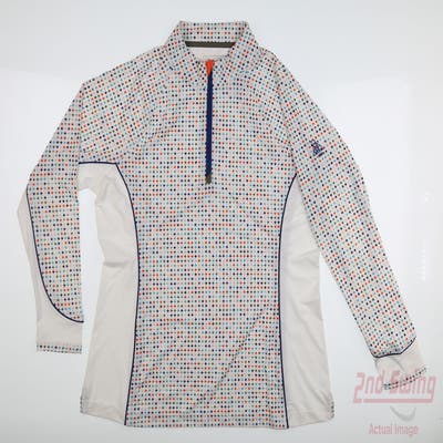 New W/ Logo Womens Peter Millar Long Sleeve Large L Multi MSRP $115