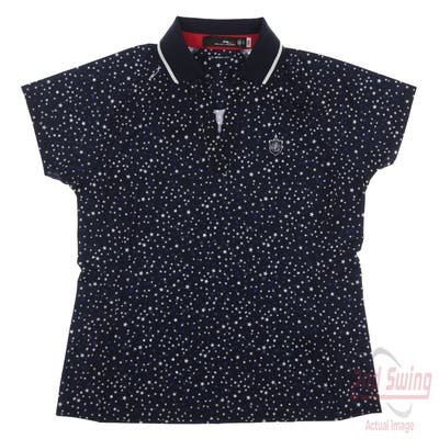 New W/ Logo Womens Ralph Lauren RLX Polo X-Large XL Navy Blue MSRP $115