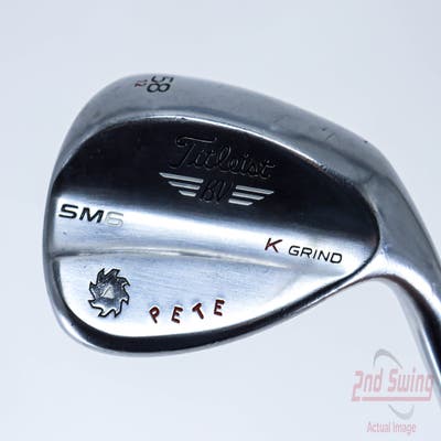 Titleist Vokey SM6 Tour Chrome Wedge Lob LW 58° 12 Deg Bounce K Grind FST KBS Tour Steel Stiff Right Handed 35.0in