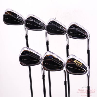 Mint TaylorMade Qi Iron Set 4-PW FST KBS MAX Graphite 65 Graphite Regular Right Handed -3 Degrees Flat -1/2"