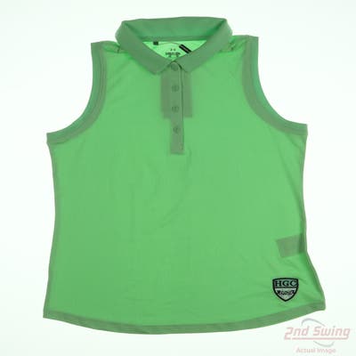 New W/ Logo Womens Under Armour Sleeveless Polo Small S Green Gecko MSRP $69