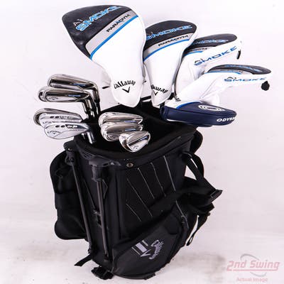 Complete Set of Men's Callaway AI Smoke Golf Clubs + Callaway 2024 Chev Stand Bag