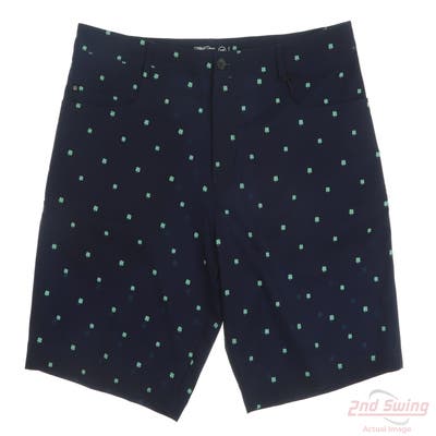 New Mens Straight Down Shorts 38 Navy Blue MSRP $90