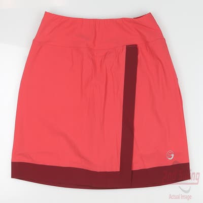 New Womens Foray Golf Fashion Faux Wrap Skort Large L Red MSRP $160