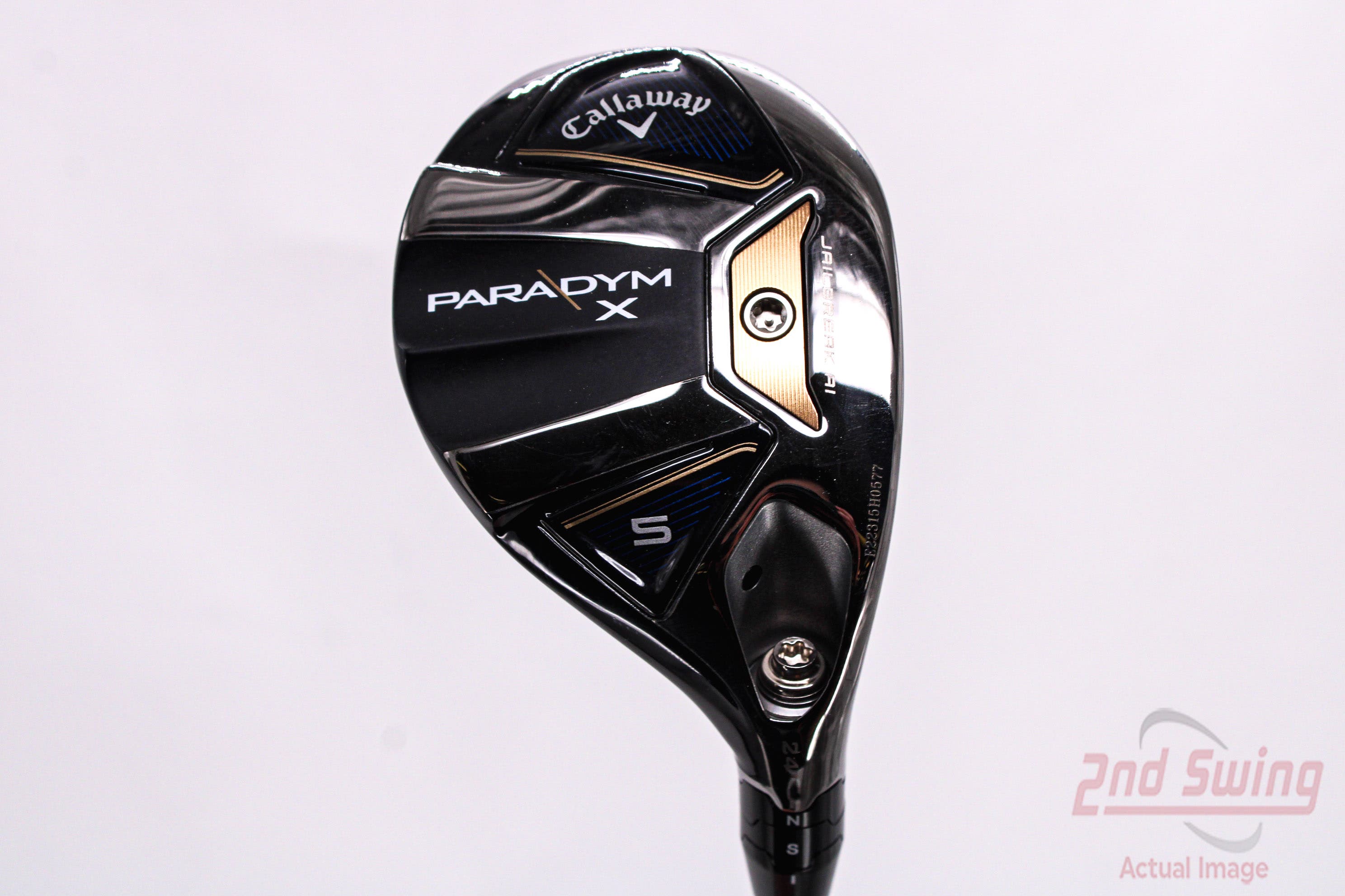 Mint Callaway Paradym X Hybrid 5 Hybrid 24° PX HZRDUS Silver Gen4 60  Graphite Regular Right Handed