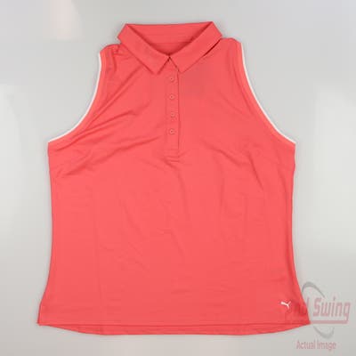 New Womens Puma MATTR Peak Sleeveless Polo Small S Loveable MSRP $60