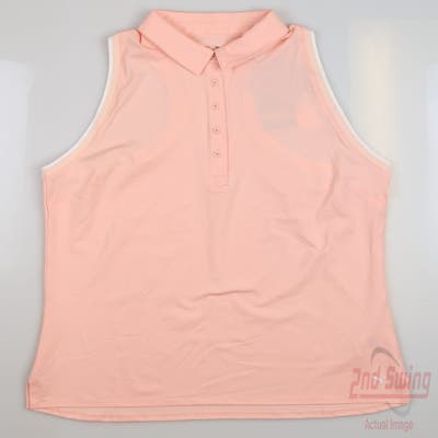 New Womens Puma Mattr Peak Sleeveless Polo Small S Dust Rose MSRP $60