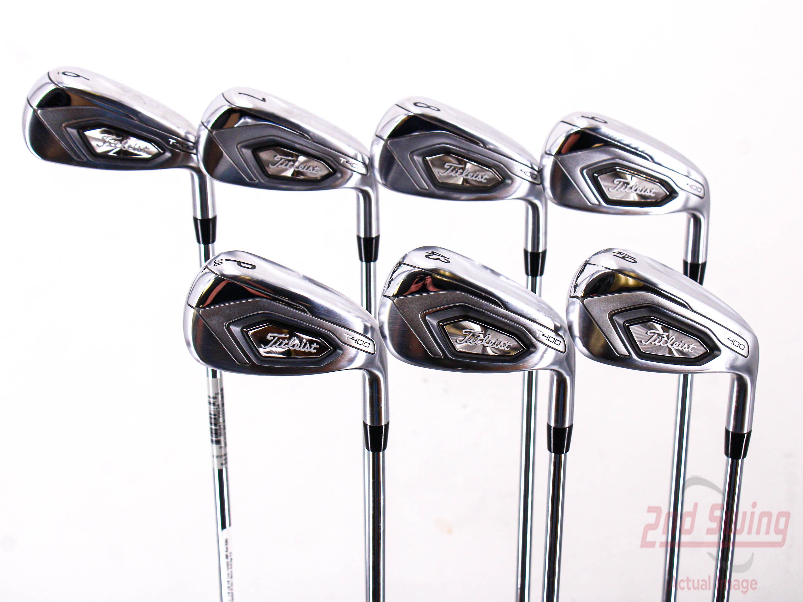 Titleist T400 Iron Set 6 PW GW SW True Temper AMT Red R300 Steel ...