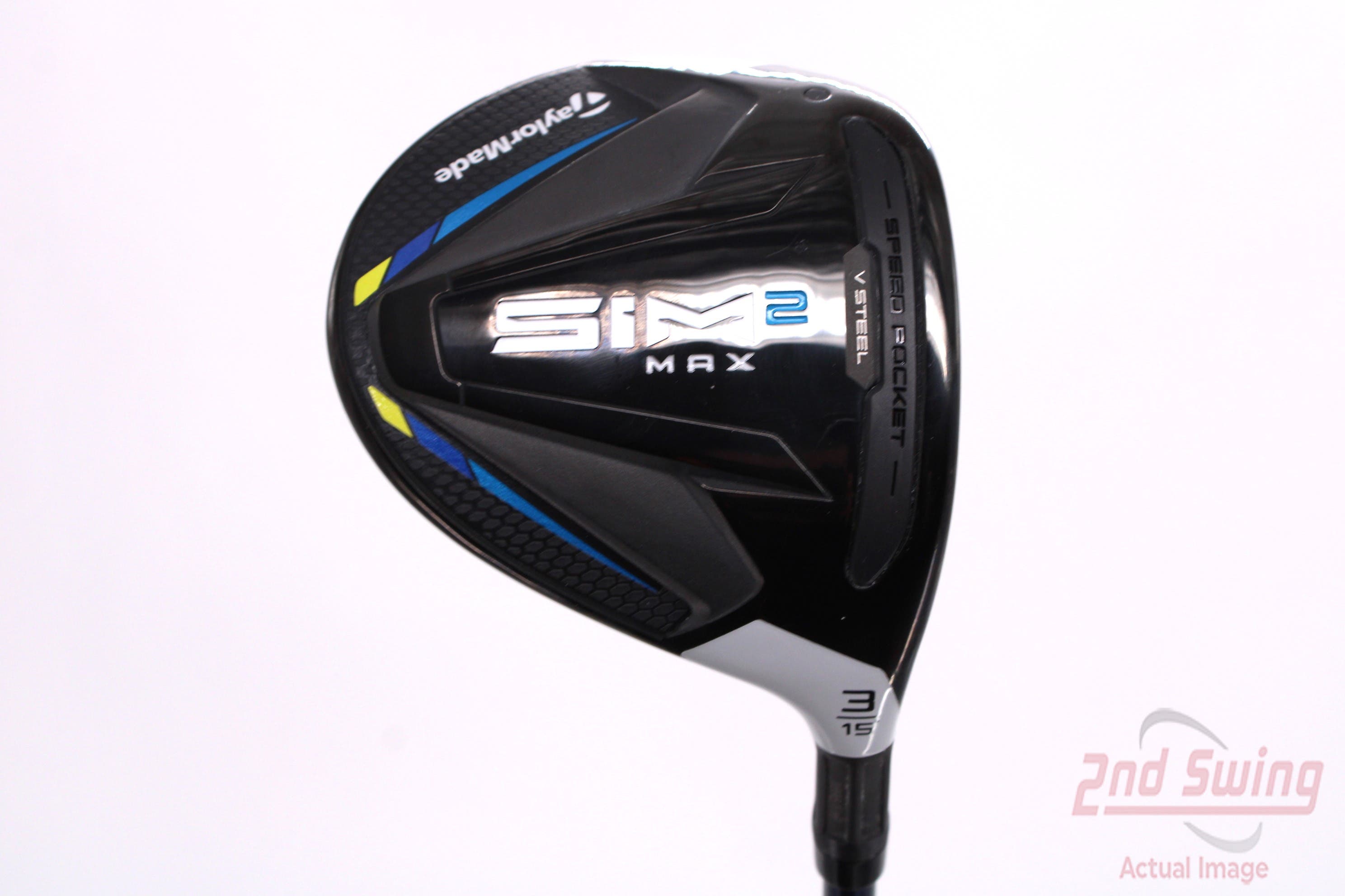 Mint TaylorMade SIM2 MAX Fairway Wood 3 Wood 3W 15° Fujikura Ventus Blue 6  Graphite Stiff Right Handed 43.25in