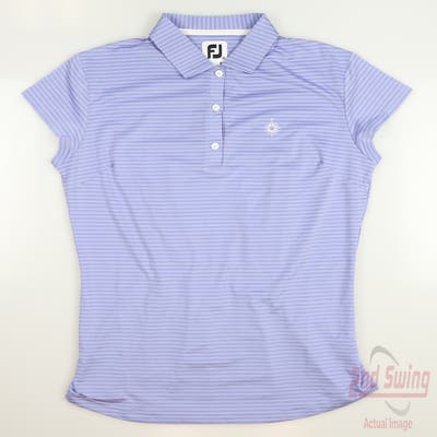 New W/ Logo Womens Footjoy Golf Polo Medium M Purple MSRP $80