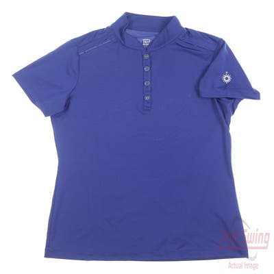 New W/ Logo Womens EP NY Golf Polo Medium M Purple MSRP $84