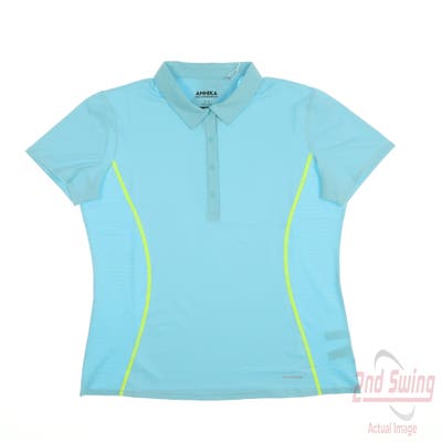 New Womens Cutter & Buck Annika Golf Polo Medium M Blue MSRP $65