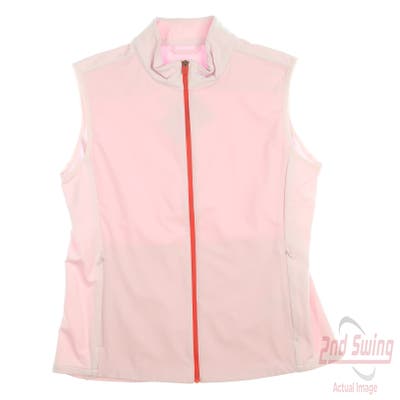 New Womens Footjoy Full Zip Vest Medium M Pink MSRP $165