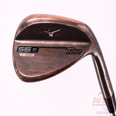 Mizuno T22 Denim Copper Wedge Sand SW 56° 14 Deg Bounce S Grind Dynamic Gold Tour Issue S400 Steel Stiff Right Handed 35.5in