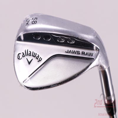 Mint Callaway Jaws Raw Chrome Wedge Lob LW 58° 12 Deg Bounce W Grind Dynamic Gold Spinner TI Steel Wedge Flex Right Handed 35.0in