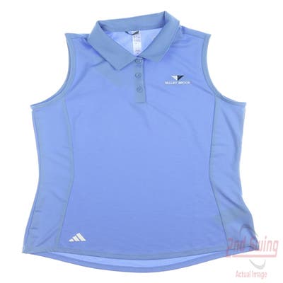 New W/ Logo Womens Adidas Golf Sleeveless Polo Medium M Purple MSRP $65