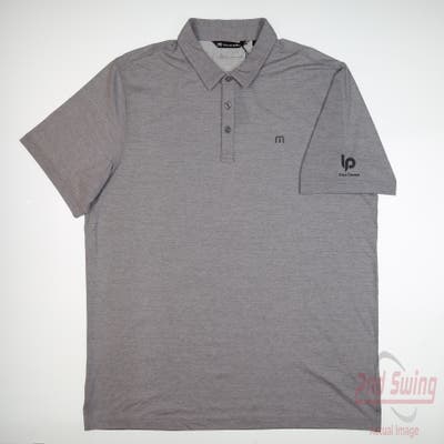 New W/ Logo Mens Travis Mathew Polo XX-Large XXL Gray MSRP $85