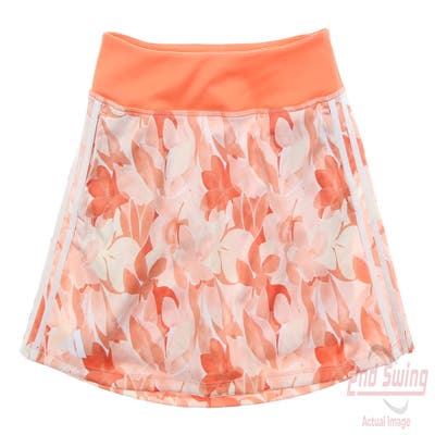 New Womens Adidas Floral Skort Small S Orange MSRP $60