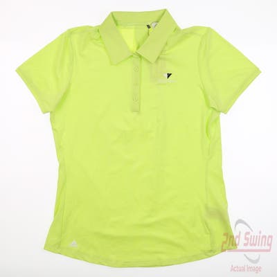 New W/ Logo Womens Adidas Ultimate365 Solid Polo X-Large XL Green MSRP $60