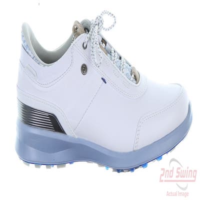 New Womens Golf Shoe Footjoy Stratos Medium 8 White/Blue MSRP $200 90118