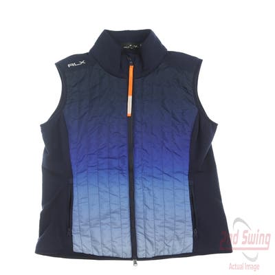 New W/ Logo Womens Ralph Lauren RLX Golf Vest Small S Blue MSRP $198