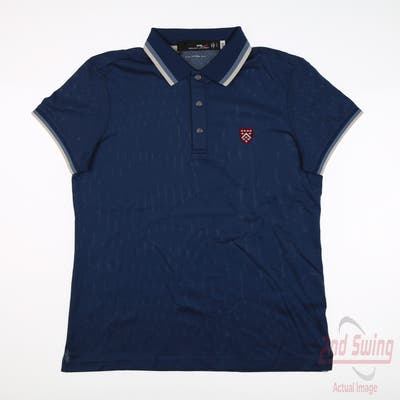 New W/ Logo Womens Ralph Lauren RLX Polo Small S Blue MSRP $130