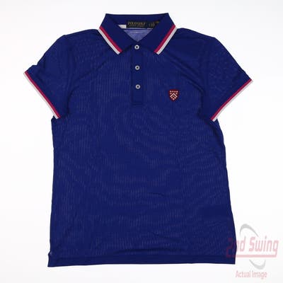 New W/ Logo Womens Ralph Lauren Polo Small S Blue MSRP $108