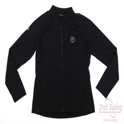 New W/ Logo Womens Level Wear Ezra Full Zip Mock Neck Small S Black MSRP $85