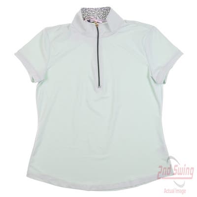 New Womens Fairway & Greene Emma Polo Medium M Green MSRP $110