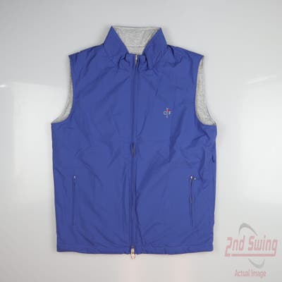 New W/ Logo Mens Peter Millar Vest Small S Blue MSRP $195