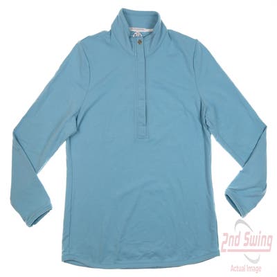 New Womens Fairway & Greene Kate Old School Sweatshirt Large L Blue MSRP $154