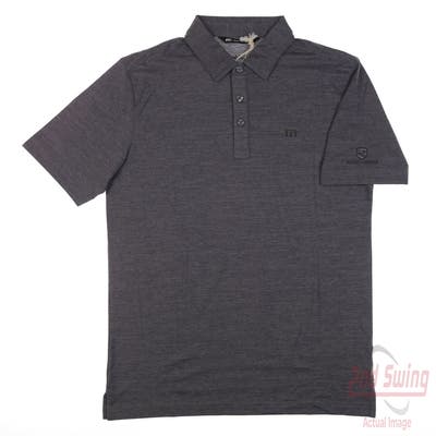 New W/ Logo Mens Travis Mathew Polo Small S Gray MSRP $90