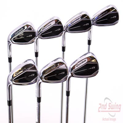 Mint TaylorMade Qi Iron Set 5-PW AW FST KBS MAX 85 MT Steel Stiff Left Handed 38.5in