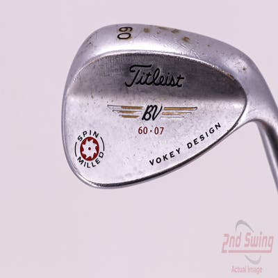 Titleist 2009 Vokey Spin Milled Chrome Wedge Lob LW 60° 7 Deg Bounce Titleist Vokey BV Steel Wedge Flex Right Handed 35.0in