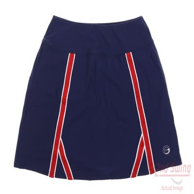 New Womens Foray Golf America Notch Hem Skort X-Small XS Navy Blue MSRP $160