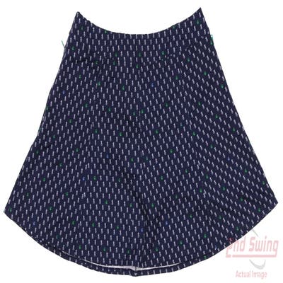 New Womens Ralph Lauren RLX Golf Skort Medium M Navy Blue MSRP $148