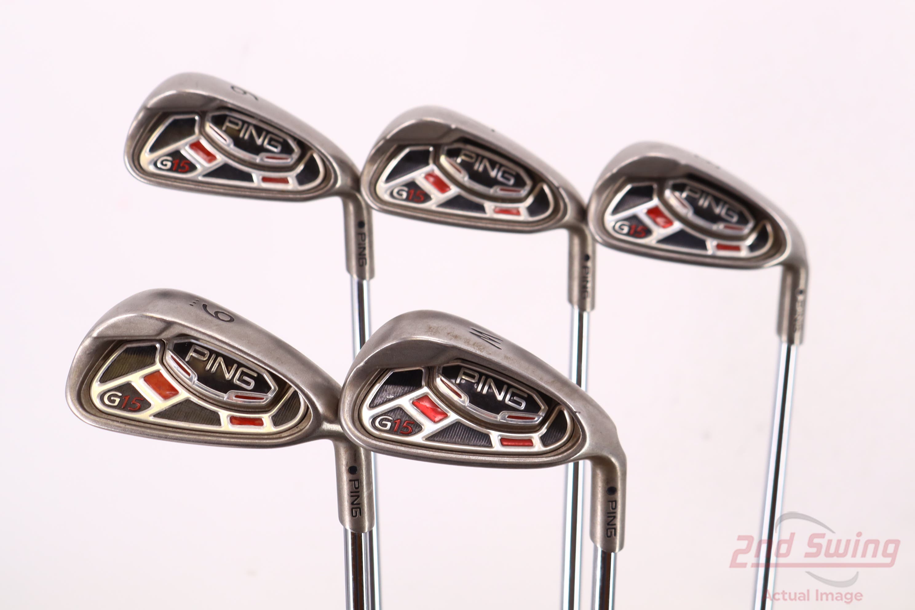 Ping G15 Iron Set 6 Pw Ping Awt Steel Regular Right Handed Black Dot 370in D 32222845436 8482