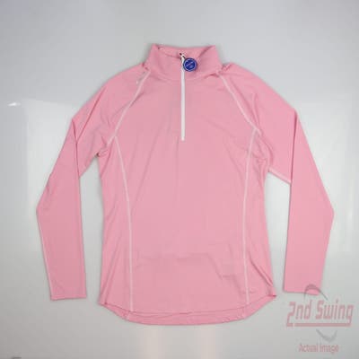 New Womens Ralph Lauren RLX 1/4 Zip Pullover Large L Pink MSRP $128