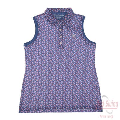 New W/ Logo Womens Peter Millar Sleeveless Polo S/M Multi MSRP $90