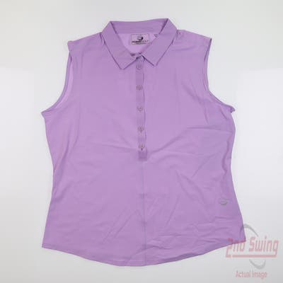 New Womens Foray Golf Sleeveless Polo Medium M Purple MSRP $120