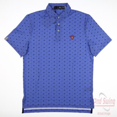 New W/ Logo Mens Ralph Lauren RLX Polo Small S Blue MSRP $108