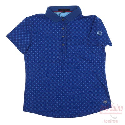 New W/ Logo Womens Greyson Scarlett Polo Small S Blue MSRP $98