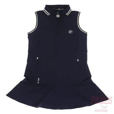 New W/ Logo Womens Ralph Lauren RLX Dress Small S Navy Blue MSRP $180