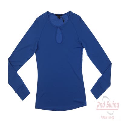 New Womens Greyson Long Sleeve Large L Blue MSRP $118
