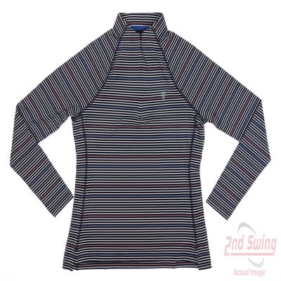 New W/ Logo Womens Peter Millar 1/4 Zip Pullover Small S Multi MSRP $130