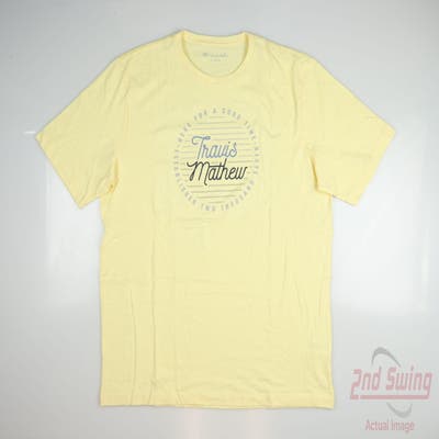 New Mens Travis Mathew T-Shirt X-Large XL Yellow MSRP $65